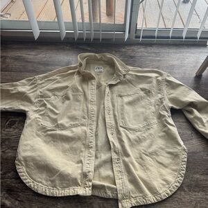• Zara Beige Button-Up Shirt